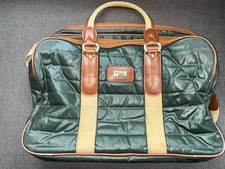 Vintage Diane Von Furstenberg DVF Olive Vinyl Weekender Duffel Bag Large Travel