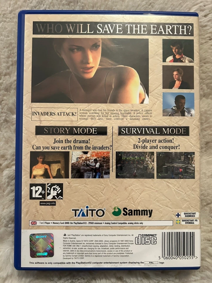 Space Invaders: Invasion Day (Sony PlayStation 2, 2003) - PAL - PS2 - Image 2 of 3