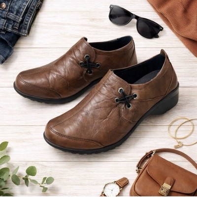 Romika NIB City Light EU38 US 6.5 Womens Brown Shoes Slip On Leather Comfort