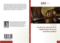 La Mise En Oeuvre De La NéGociation Dans Les MarchéS Publics Antoine Hamaide