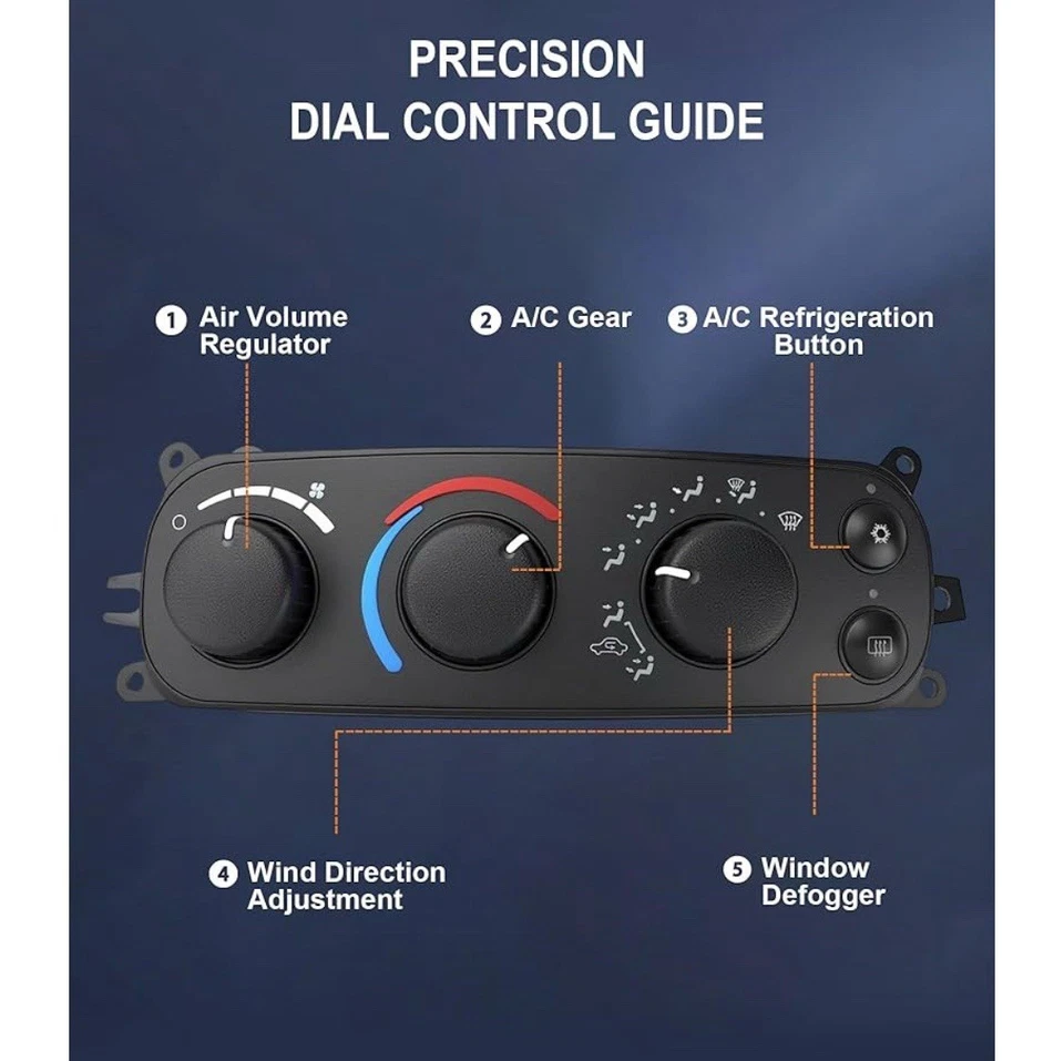 HVAC A/C Heater Control Module For 599-212 2002-2005 Dodge Ram 1500 2500 3500 - Image 4 of 4