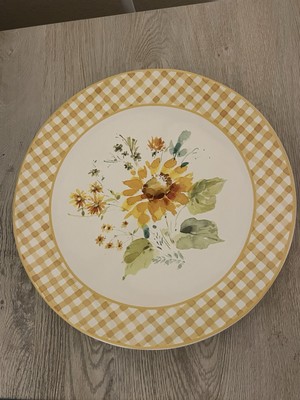 Set of 4 Certified International Sunflowers Forever 11'' Dinnerware NWT