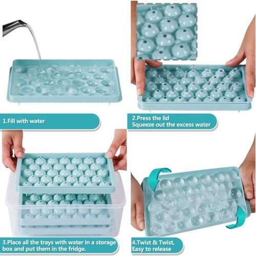 3 Layer Ice Cube Molds Creative Ice Ball Storage Box Ice Cube Maker Box Summer - Picture 10 of 14