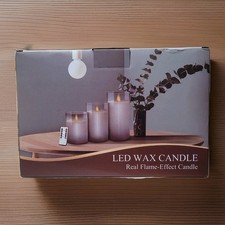 3 Pack Pillar Flameless LED Candles w/ Remote 3pc Mixed 4/5/6" Moving Flame