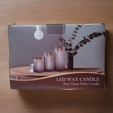 3 Pack Pillar Flameless LED Candles w/ Remote 3pc Mixed 4/5/6" Moving Flame