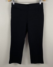 Quince Womens M Black Ultra Stretch Ponte Kick Flare Pant
