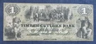 1865 Savannah Georgia Timber Cutters Bank $1 Obsolete Currency Banknote