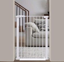 Fairy Baby 38" Extra Tall Auto Close Baby Gate, 29.5"-32.2" Wide, White