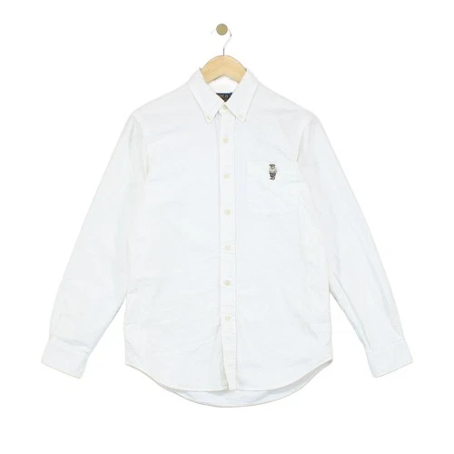 Ralph Lauren Bear Oxford Shirt Mens Size S White Classic Fit Button-Down