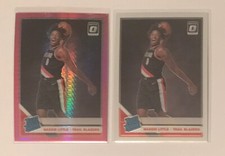2019-20 Panini Optic Nassir Little HYPER PINK Rated Rookie + Base RC NBA