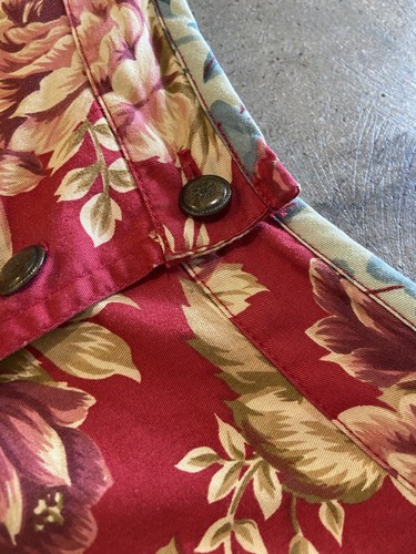 Vintage Liz Sport Rose Print Skirt Prairie Cottage Western Victorian SZ 10 - Picture 7 of 8