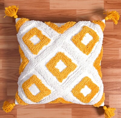 Handwoven Tufted Cushion Cover/Outdoor Cushion Cover Set Of