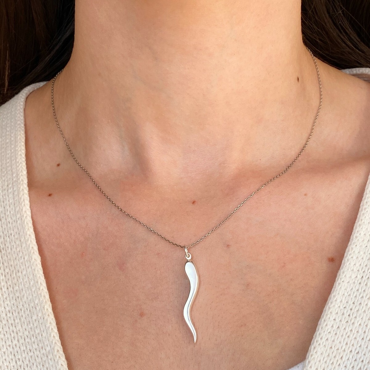 corno necklace silver LORO ENOF ロロ corno necklace silver LORO ENOF ロロ corno necklace silver