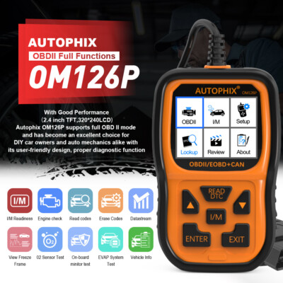 OM126P Profi KFZ OBD2 Diagnosegerät Auto Scanner Fehler ausgelesen und gelöscht