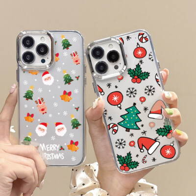 Schutz Hülle Für iPhone 16 15 Pro Max 14 13 12 11 Weihnachten Silikon Handy Case