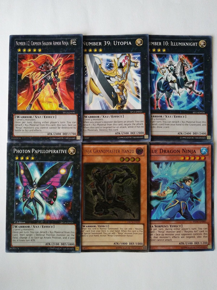 NINJA WARRIOR DECK-Konami Yugioh-59 Cards-CRIMSON SHADOW,UTOPIA,HANZO,NINJITSU NINJA WARRIOR DECK-Konami Yugioh-59 Cards-CRIMSON SHADOW,UTOPIA,HANZO,NINJITSU