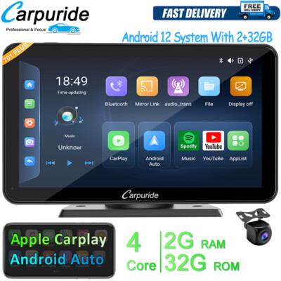 Carpuride 701Plus Dual BT 4+64GB Android 12 Autoradio Kabellos Apple CarPlay GPS