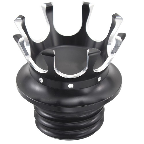 King Crown Gas Cap Fuel Tank Cover For Harley Softail Sportster XL883 Road King - Foto 9