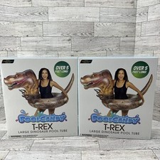 POOL CANDY T-Rex Large Dinosaur Pool Floating Tube 40  -Over 5 Feet Long X 2