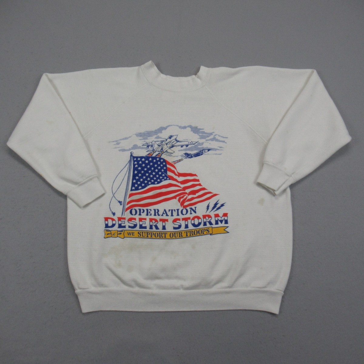 90'S〜00’S  AIR FORCE BIG SWEAT Vintage Air Force Sweatshirt Mens Large White USAFA 90s