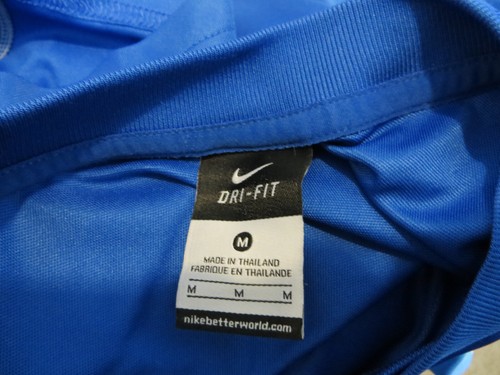 Nike Mens Football shirt Training Dri-Fit Jersey Gym Blue T-Shirt Top Medium M - Picture 6 of 6