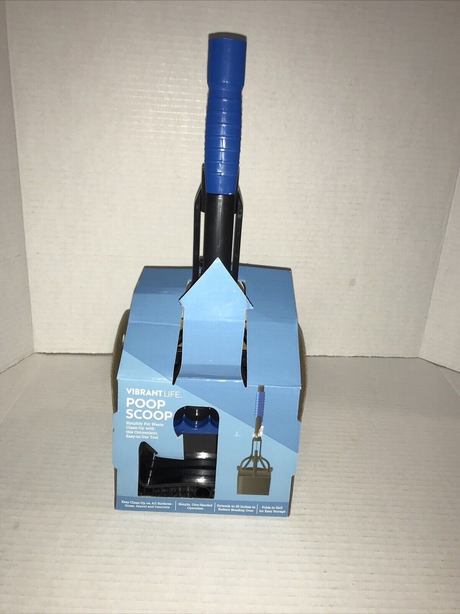 Vibrant life poop scoop new extends to 26 in half for easy  storage