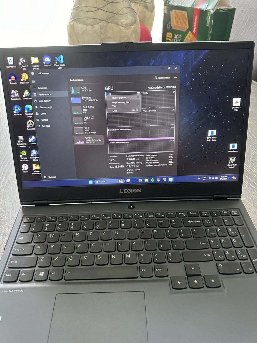 Lenovo Legion 144Hz Ryzen 4800H 16GB 512GB SSD