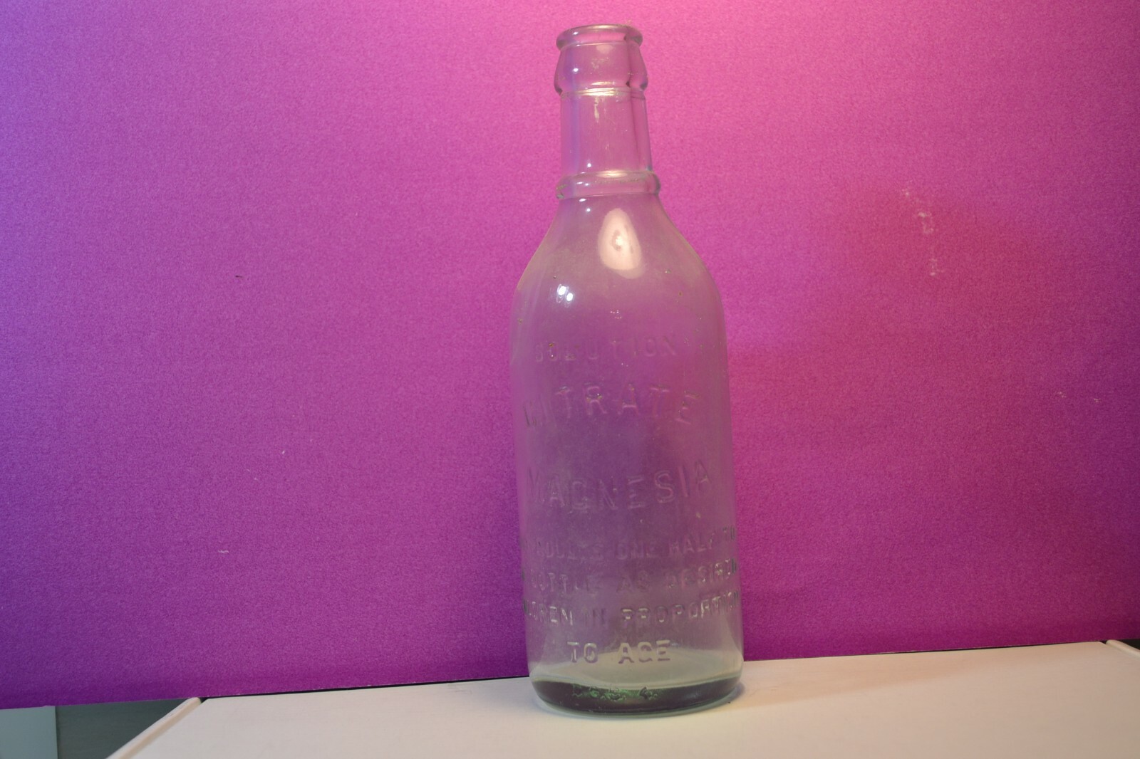 ANTIQUE VINTAGE MEDICINE BOTTLE CITRATE MAGNESIA , CLEAR eBay