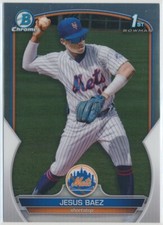 Jesus Baez - New York Mets - 2023 Bowman Baseball - 1st Bowman Chrome - #BCP-12