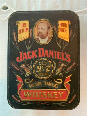 JACK DANIELS VINTAGE TWO 50ml. 90 PROOF BOTTLES AND TIN BOX