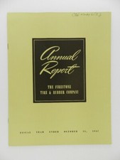 Vintage 1947 Firestone Tire & Rubber Company Annual Report Book 