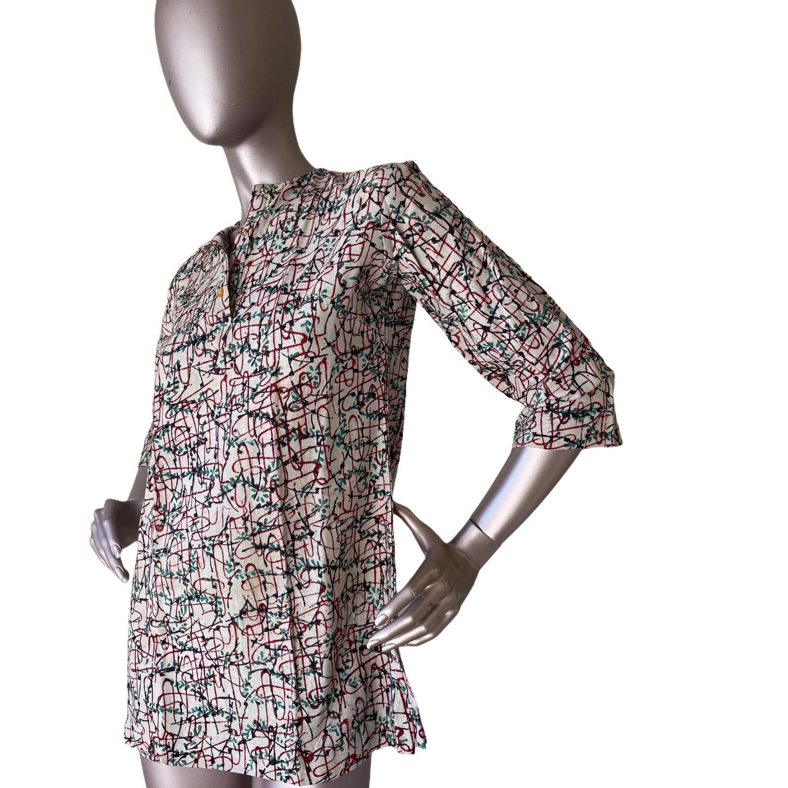 Vintage Sack Tunic Mini Dress art Deco Mod Dress … - image 3