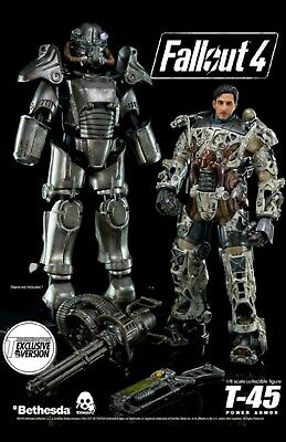 Fallout T 45 Power Armor 1 6 Collectible Figure Exclusive Threezero Statue Mint Ebay