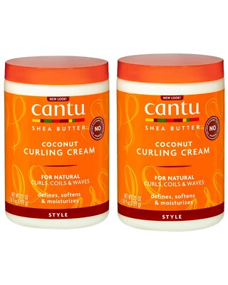 Cantu Sheabutter Kokos Lockencreme, kein Sulfat 25oz (2er Pack)