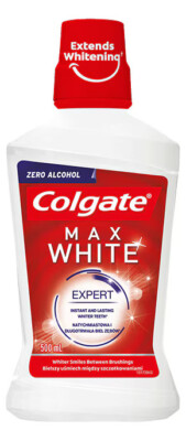 COLGATE MAX WHITE EXPERT Daily Mouthwash Instant & Lasting Whiter Teeth 500ml