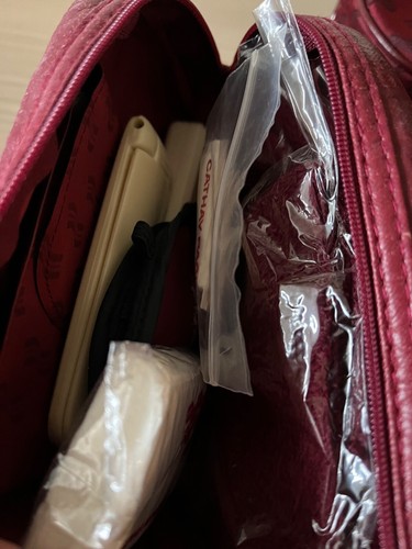 2 x 1980 Cathay Pacific First Class Wash Bag Airline Amenity Kit Hermes Design - Picture 3 of 13
