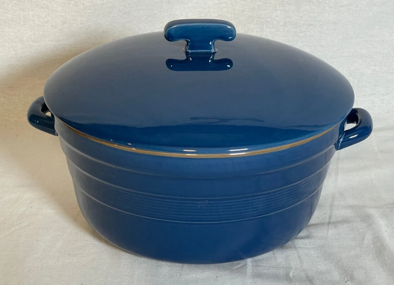 Blue and Orange Dutch Oven 2.5 Quart Kathy Ireland Enameled Baking Ovenware
