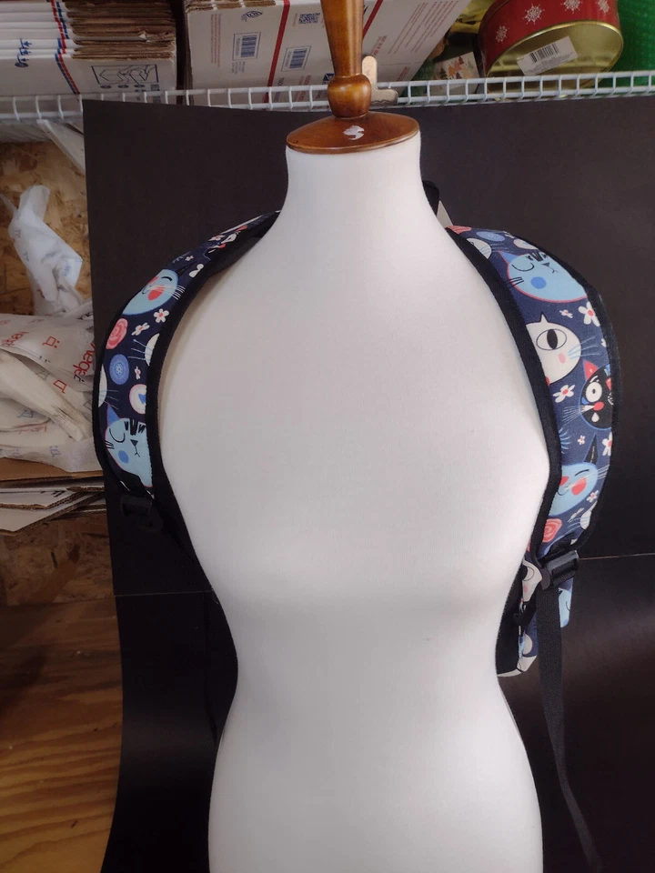 Ever Moda Azul Marino con Gatos/Gatitos Bolsa de Libro/Bolsa de Viaje (BTS2) Foto 2 de 4