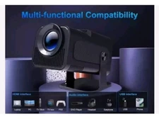 New Mini 4K Android 11 Projector Native 1080P 390ANSI HY320 Dual Wifi6 BT5.0 USA