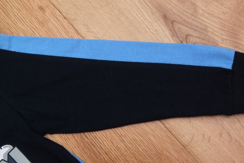 Air Jordan Toddler Boy 2 Pc Long Sleeve T-Shirt & Jogging Pants~Obsidian & Blue - Picture 3 of 5