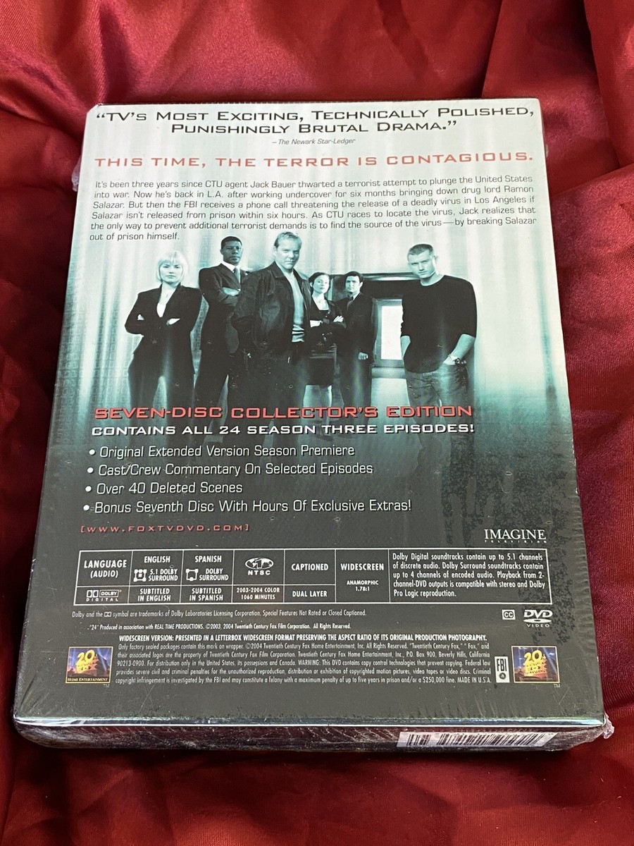 24 - Complete Season 3, DVD, 7-Disc Set **BRAND NEW