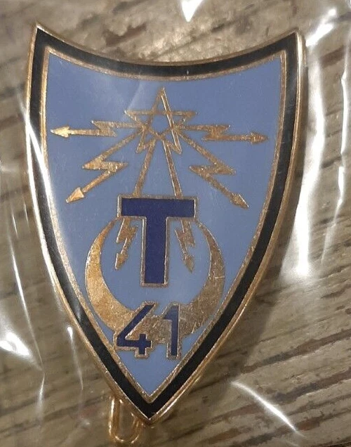 Insigne 41° RT RÉGIMENT TRANSMISSIONS Grand modèle 42 mm ORIGINAL DRAGO G 3717 - Photo 3/4