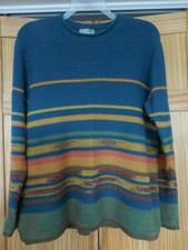 Territory Ahead Southwestern Stripped Sweater.TealGreen Men Medium Unisex EUC