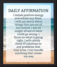 BGM DAILY AFFIRMATION I Inhale Positive Energy Exhale Any Fears 3X5" MAGNET