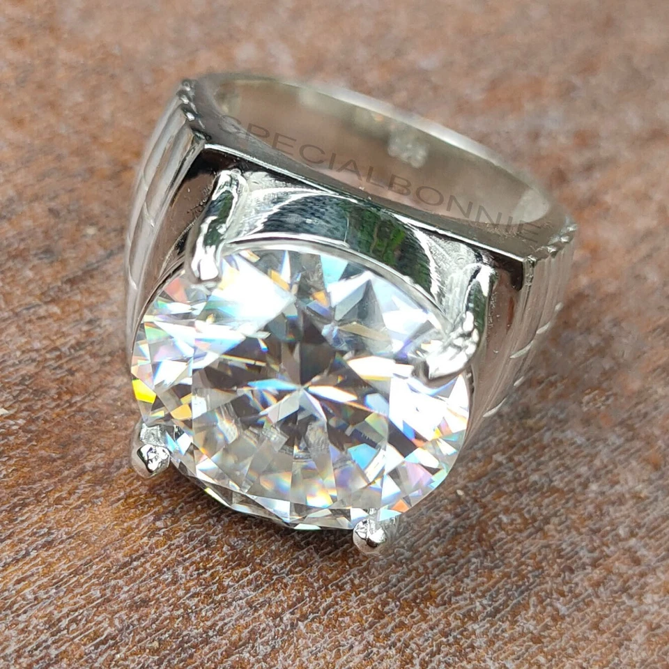Rare 16.10 Ct Certified Diamond Men's Ring! FREE Diamond studs! Tariff Free. - Image 2 of 4