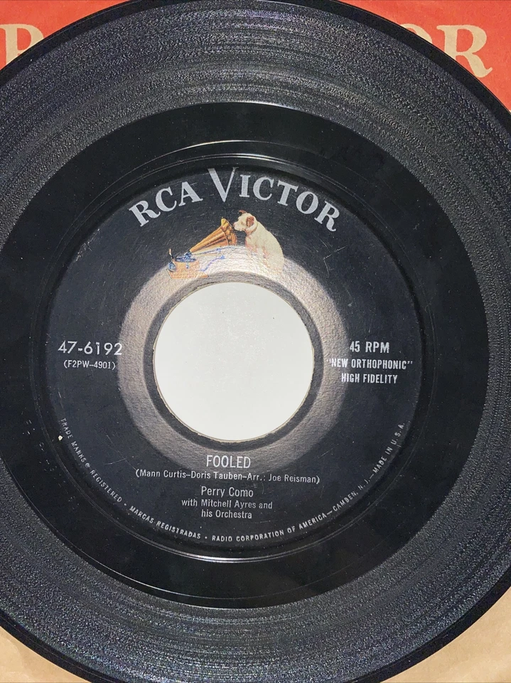 78 RPM Perry Como Tina Marie EX+++ Pop Crooner Fooled 47-6192 Foto 4 de 4