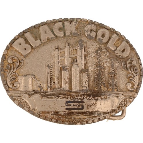 Sunde Black Gold Oil Refinery Roughneck Drilling Derrick 80s Vintage