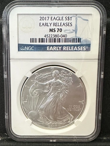 2017 AMERICAN SILVER EAGLE NGC MS 70 Early Releases