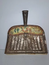 JV Reed USA Made Dustpan Southwest Peppers Cactus Sun Lizard Aztec Vintage Rusty