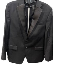 Lauren Ralph Lauren Mens Larry Tuxedo Classic Fit Solid Suit Jacket Black 44R